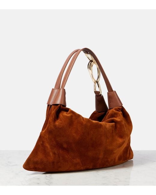 Zimmermann Brown Trampoline Small Suede Shoulder Bag