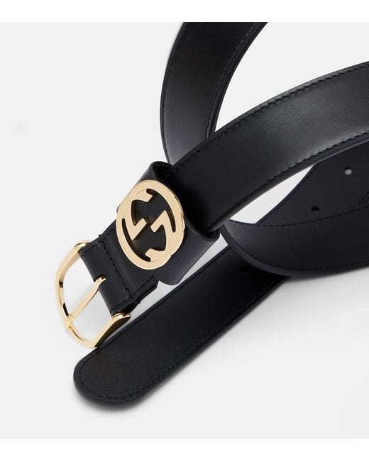 Cintura Interlocking G di Gucci in Black