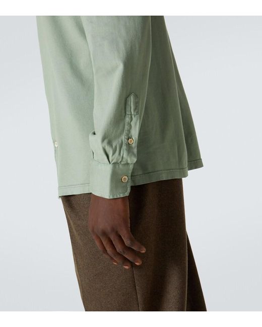 Fedeli Green Cotton Shirt for men