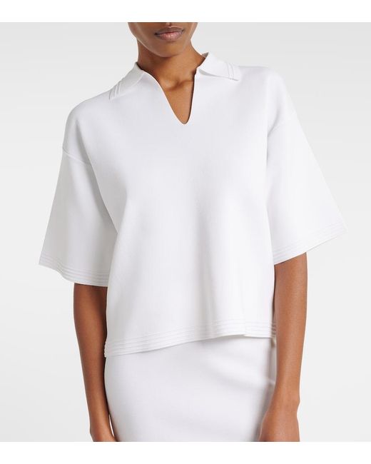 Max Mara White Dolce Oversized Top
