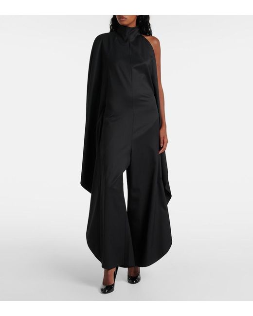 Alaïa Black Open-Back Wool Grain De Poudre Jumpsuit