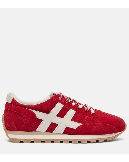 Hogan Red 86Er Suede Sneakers