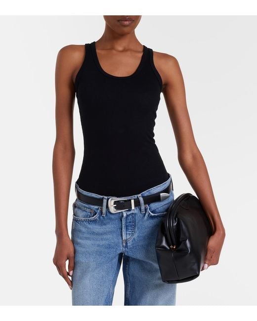Agolde Black Jersey Bodysuit