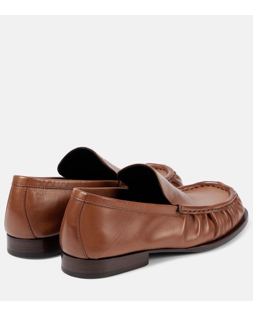 Dries Van Noten Brown Leather Loafers