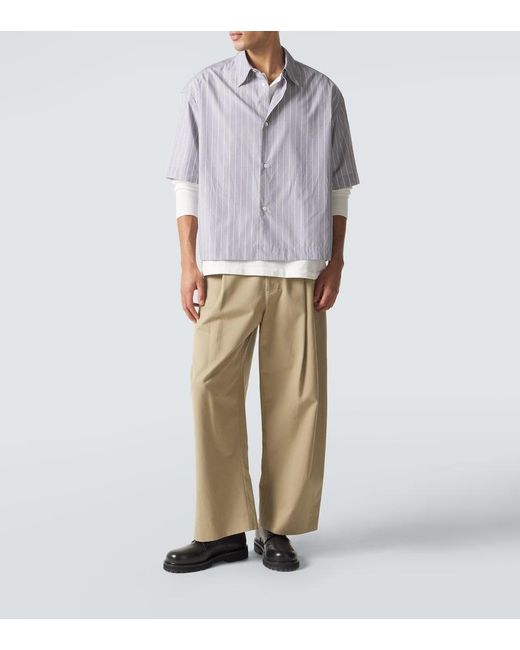 Studio Nicholson Natural Sorte Cotton Wide-Leg Pants for men
