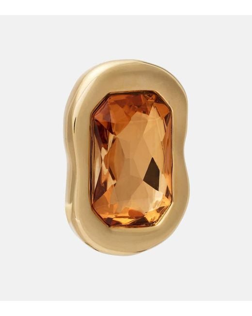 Boucles D'Oreilles Sculptural Crystal A Ornements Givenchy en coloris Metallic