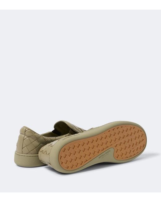 Bottega Veneta Green Sawyer Intrecciato Leather Sneakers for men
