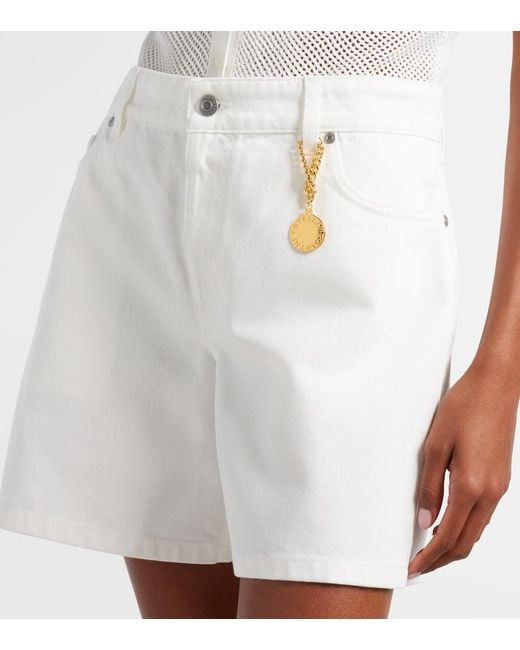 Stella McCartney White Denim Shorts