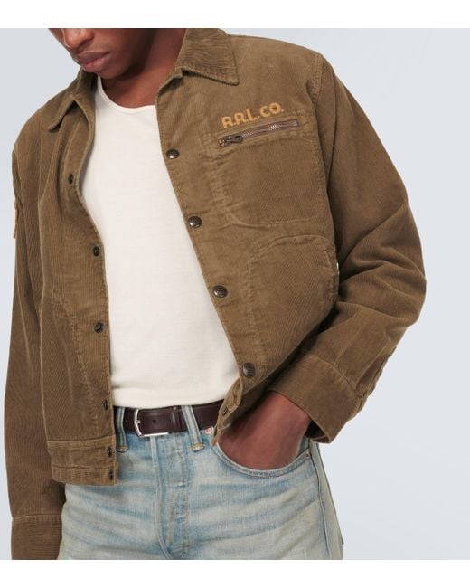 RRL Brown Cotton Corduroy Jacket for men