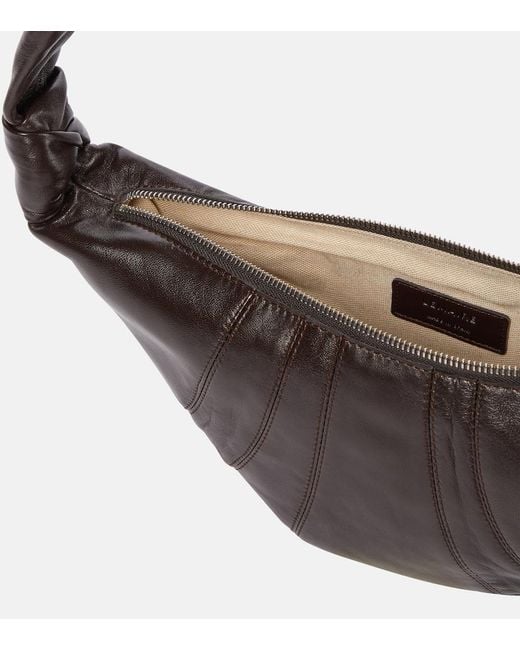 Lemaire Metallic Croissant Small Leather Shoulder Bag