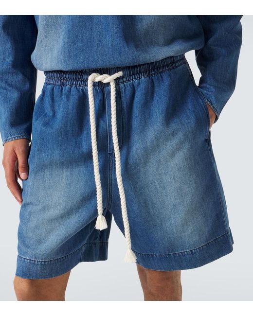 Commas Blue Denim Shorts for men