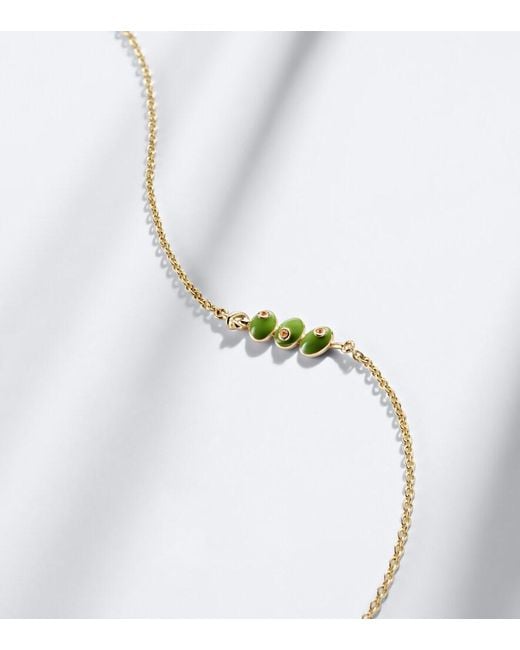 Sydney Evan Metallic Martini Olives 14Kt Bracelet With Sapphires