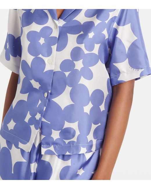 Marni Blue Floral-Print Shirt