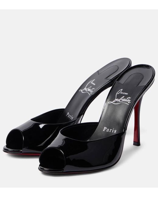 Christian Louboutin Black Me Dolly 100 Patent Sandal