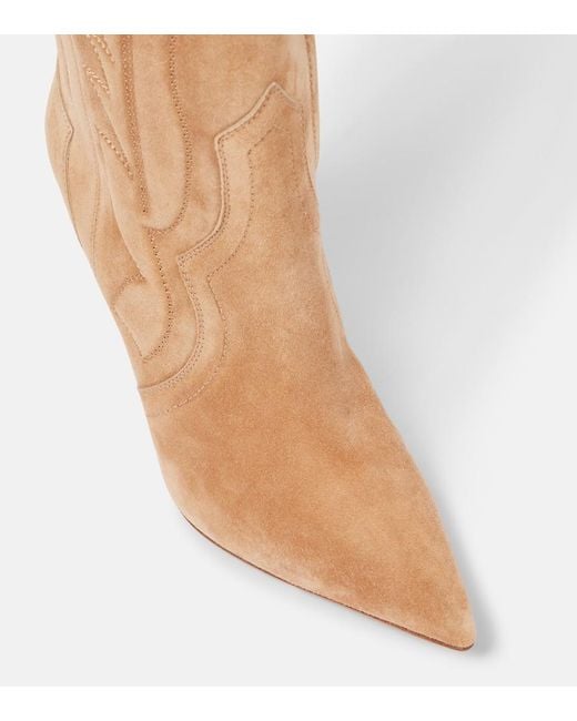 Christian Louboutin Brown Stiefel Santia Botta 85 Aus Veloursleder