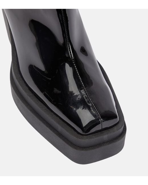 Gia Borghini Black Gia 31 Patent Leather Over-The-Knee Boots