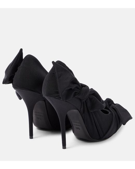 Balenciaga Black Knife Knot Bow-Detail Pumps