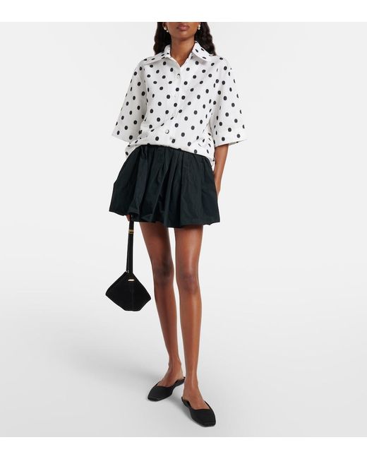 Patou White Polka-Dot Blouse