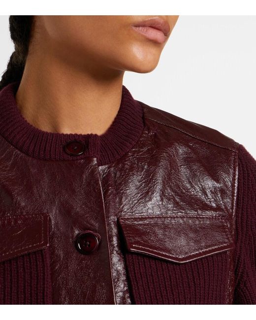 Dorothee Schumacher Purple It's A Match Cropped Leather Jacket