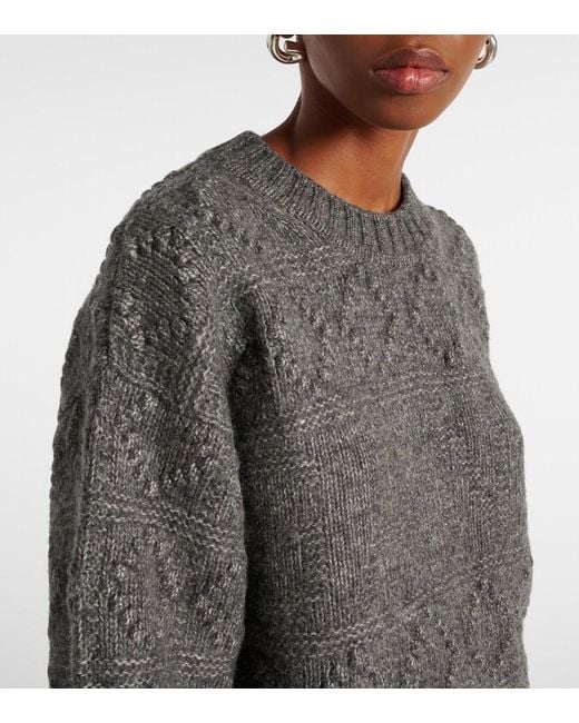 Ganni Gray Bubble Sweater