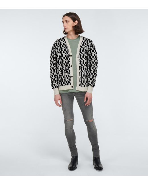 mens graphic cardigan