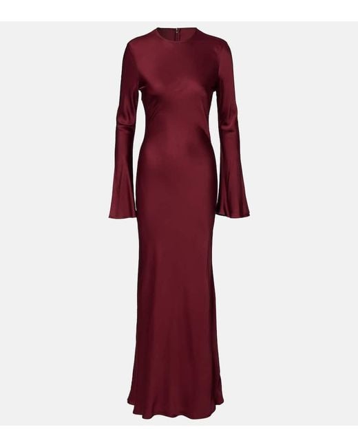 ROTATE BIRGER CHRISTENSEN Red Robe Signe Aus Satin