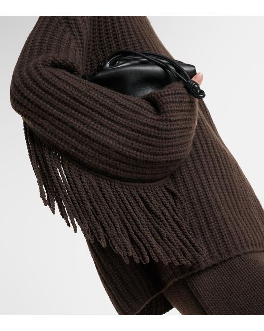 Lisa Yang Black Hilma Fringed Oversized Sweater