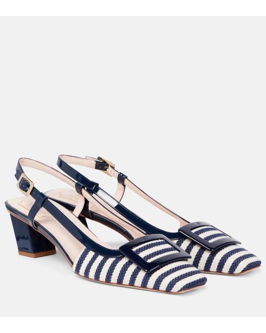 Roger Vivier Blue Slingback-Pumps Belle Vivier 45