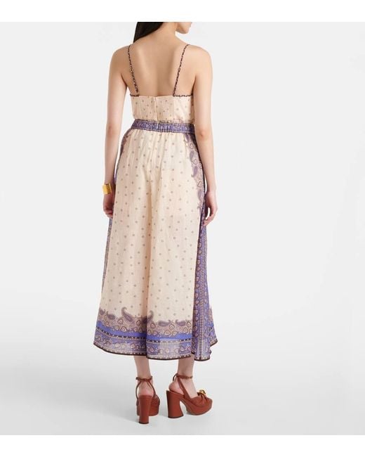 Zimmermann Natural Maxine Wide Leg Cropped Pant
