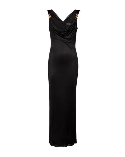 Versace Black Medusa Jersey Gown