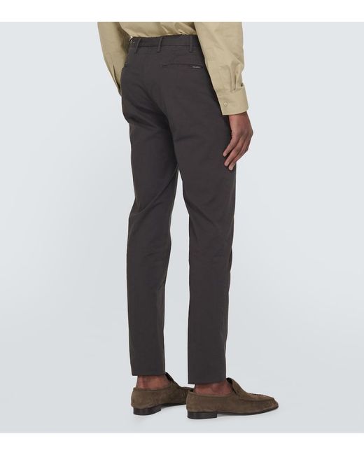 Slowear Gray Cotton-Blend Slim Pants for men