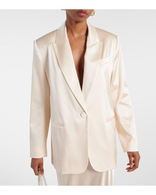 The Sei Natural Oversized Silk Blazer