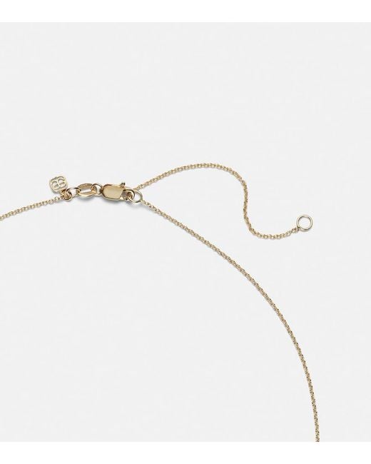 Sydney Evan White Evil Eye 14kt Gold And Diamond Necklace