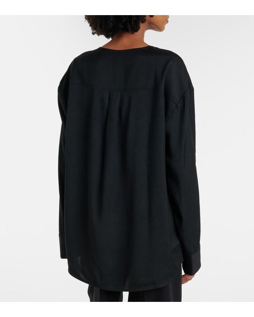 Totême  Black Oversized Blouse
