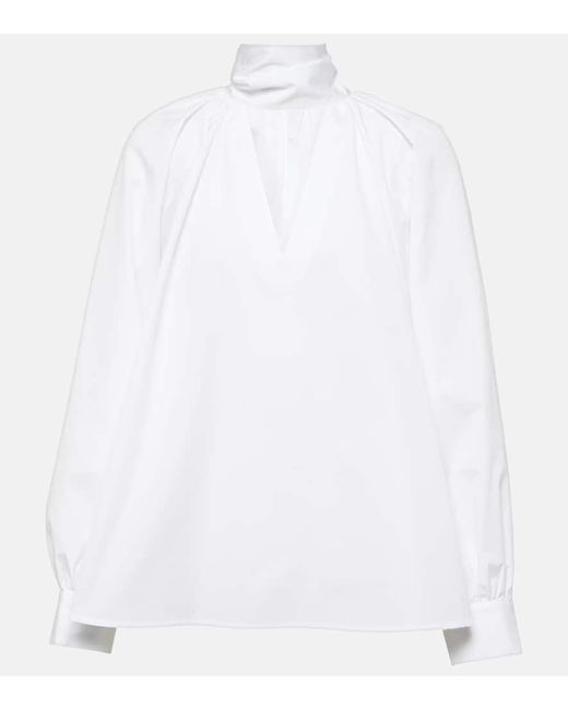 Blusa de popelin de algodon n lazada Co. de color White