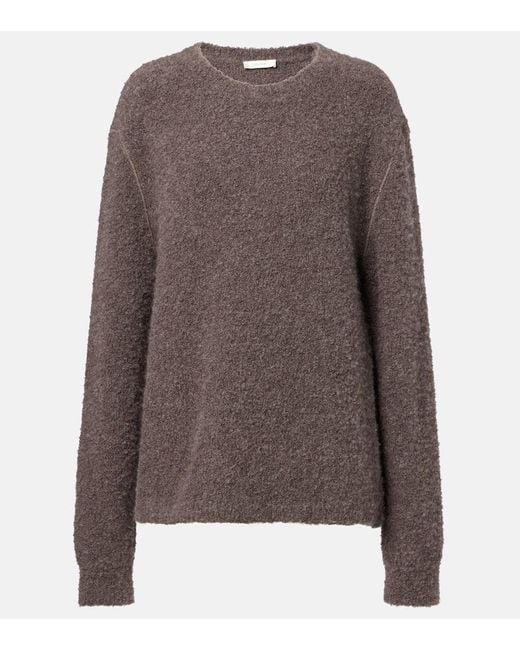 The Row Brown Leorina Cashmere, Alpaca, And Silk Sweater