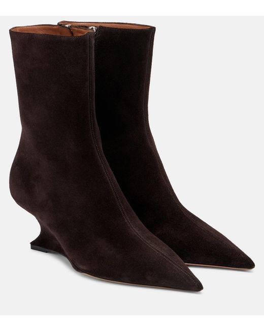 Paris Texas Black Nina 50 Suede Ankle Boots