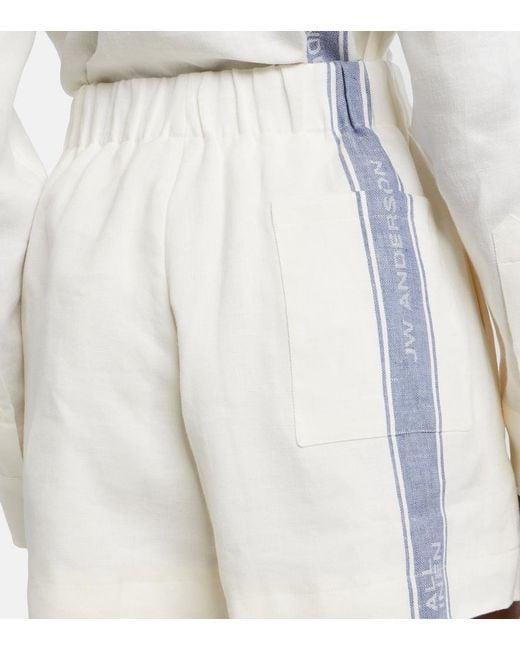 J.W. Anderson White Linen Shorts