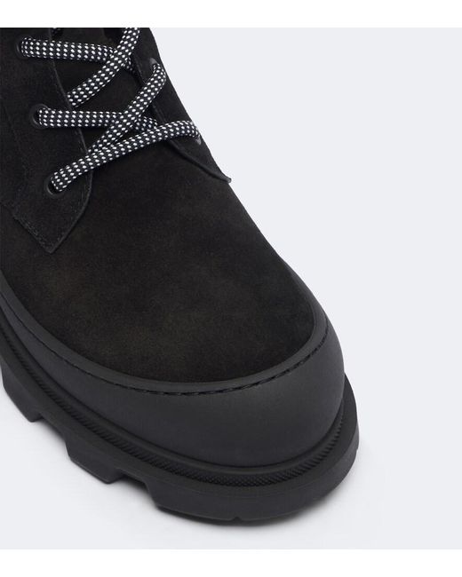 Moncler Black Vera Suede Lace-Up Boots