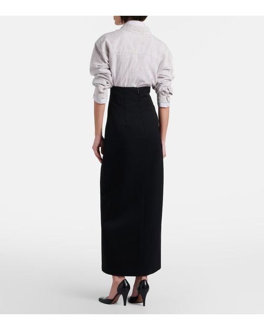 The Row Black Iphora Wool Maxi Skirt