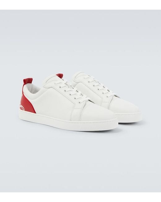 Christian Louboutin White Fun Louis Junior Leather Sneaker for men