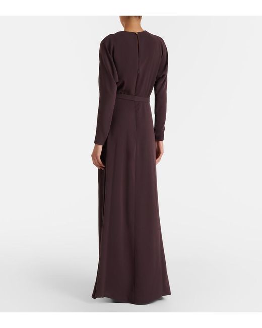 Max Mara Purple Embellished Cady Maxi Dress