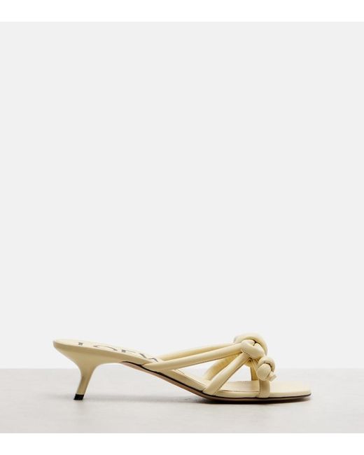 Loewe Natural Flamenco 45 Leather Mules