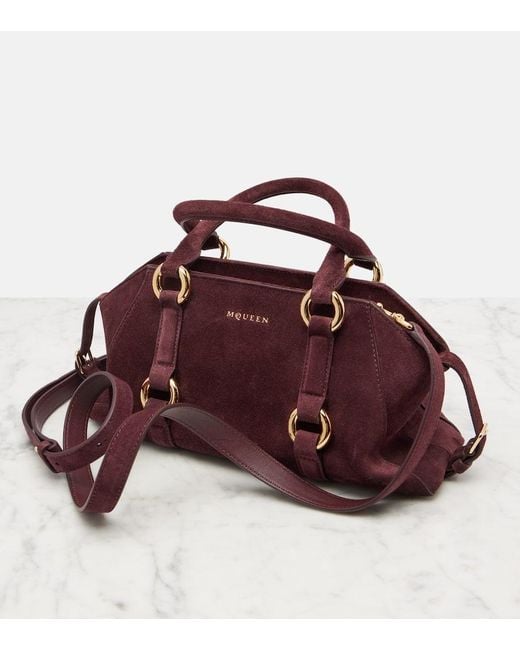 Sac Farringdon Small En Daim Alexander McQueen en coloris Purple