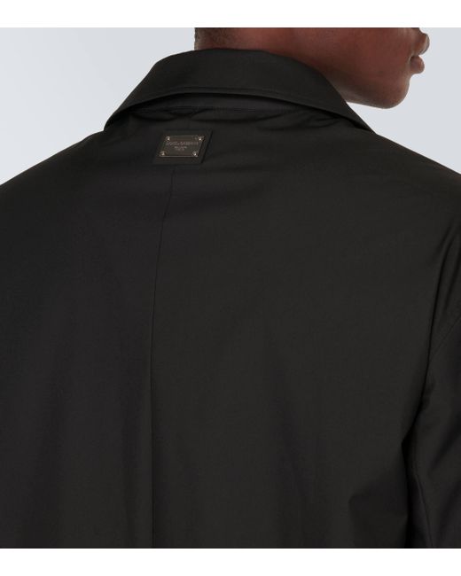 Dolce & Gabbana Black Single-breasted Trench Coat for men