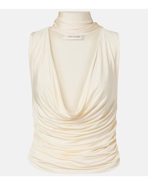 AYA MUSE Natural Brise Draped Top