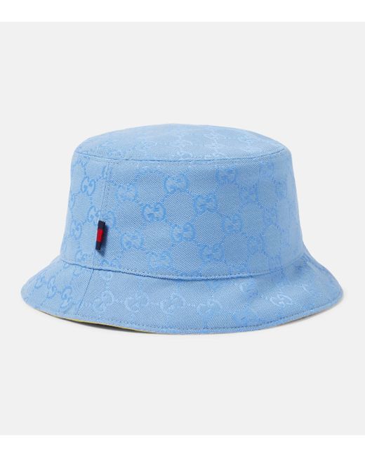Gucci Blue GG Canvas Bucket Hat