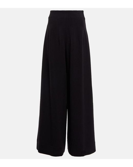 Staud Black Caleb High-Rise Wide-Leg Pants