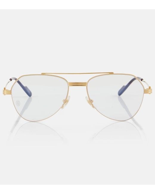 Cartier Metallic Premiere Aviator Glasses