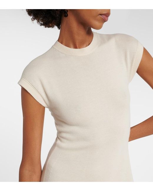 Loro Piana Cocooning Cashmere Maxi Dress in White Lyst